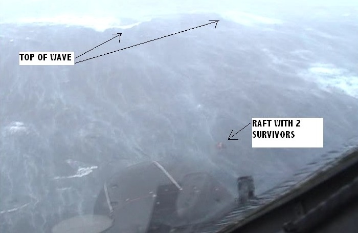 A still from the video footage made of the rescue
